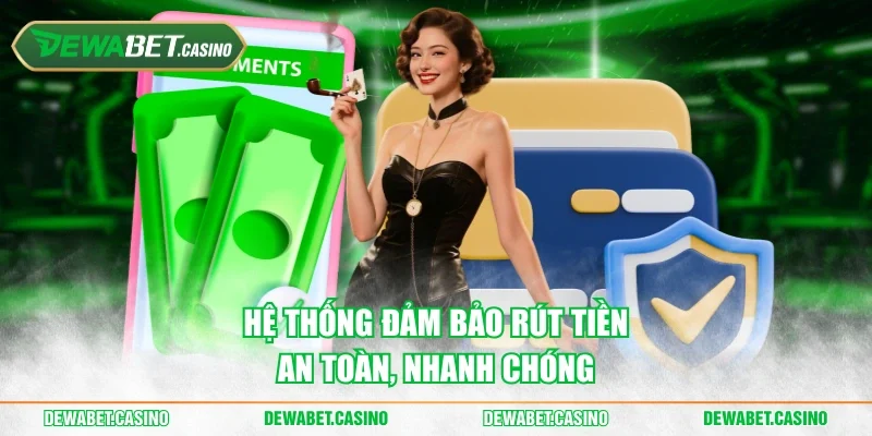 Hệ thống đảm bảo rút tiền an toàn, nhanh chóng